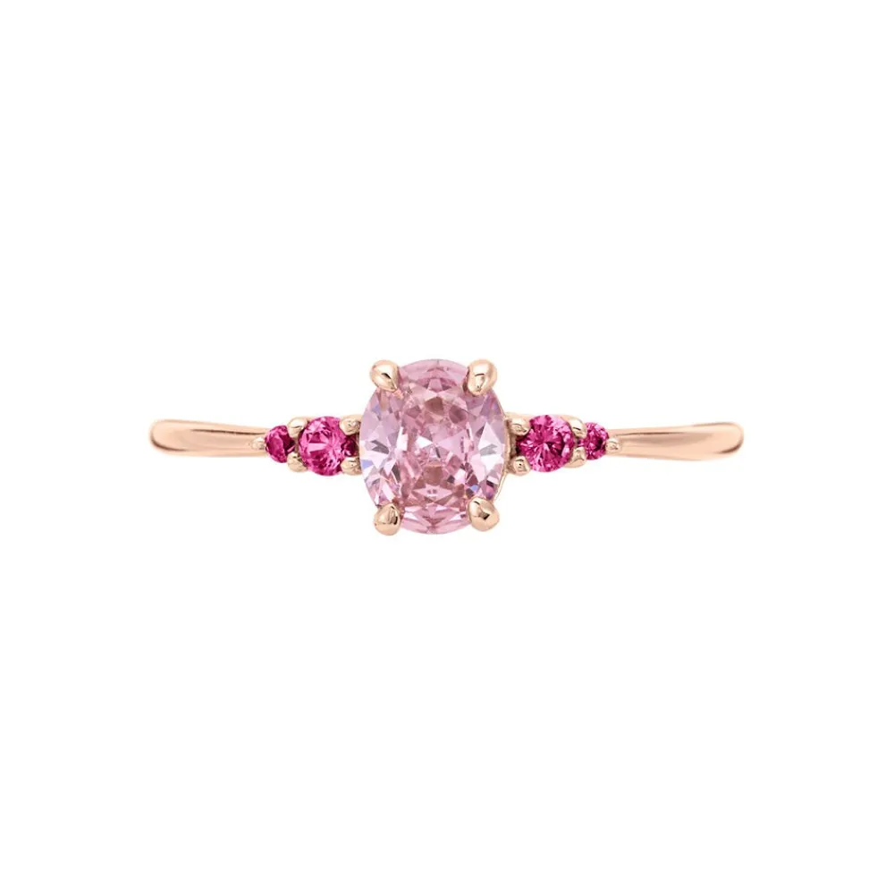 Bague Rainbow Argent Rose Oxyde De Zirconium|Marc Orian Online