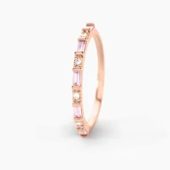 Bague Reflets Romantiques Argent Rose Oxyde De Zirconium