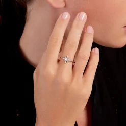 Bague Rhoda Argent Blanc Perle De Culture Oxyde De Zirconium|Marc Orian Outlet