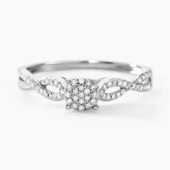 Bague Roseline Or Blanc Diamant