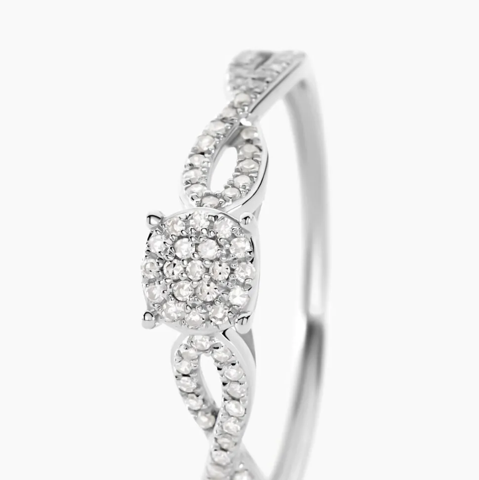 Bague Roseline Or Blanc Diamant