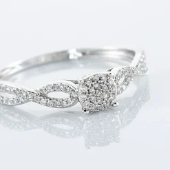 Bague Roseline Or Blanc Diamant