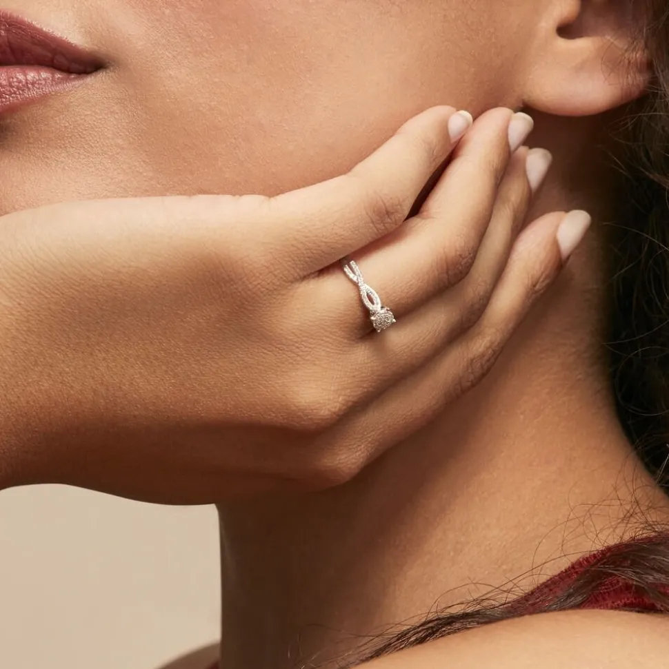 Bague Roseline Or Blanc Diamant