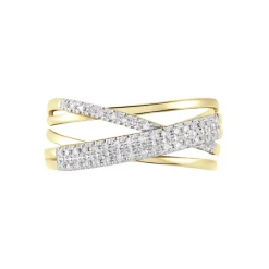 Bague Roslyn Or Jaune Diamant Blanc