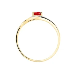 Bague Sagesse Or Jaune Rubis Et Diamant|Marc Orian Discount