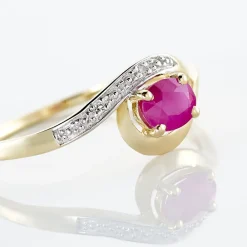 Bague Sagesse Or Jaune Rubis Et Diamant|Marc Orian Discount