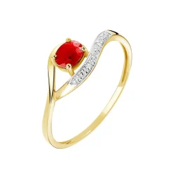 Bague Sagesse Or Jaune Rubis Et Diamant|Marc Orian Discount