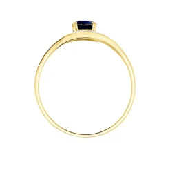Bague Sagesse Or Jaune Saphir Et Diamant