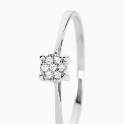 Bague Sandrine Or Blanc Diamant
