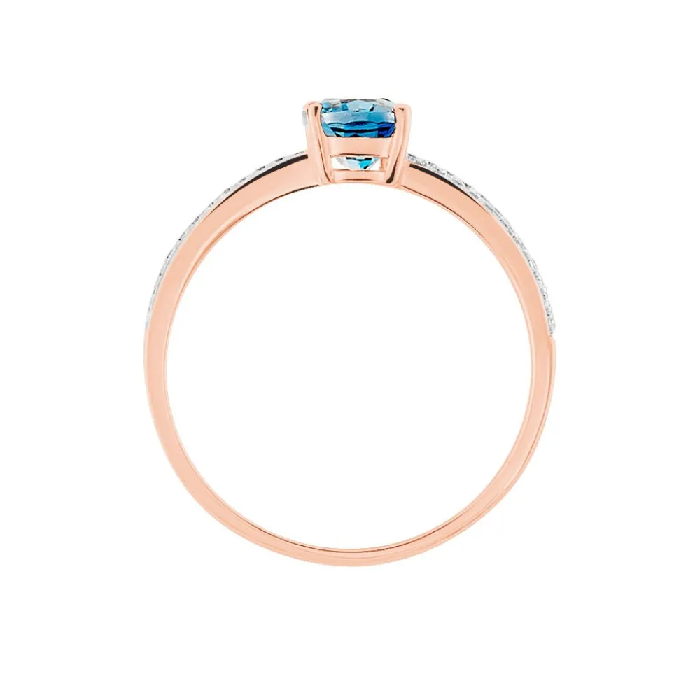 Bague Sarika Or Rose Topaze Et Oxyde De Zirconium|Marc Orian Online