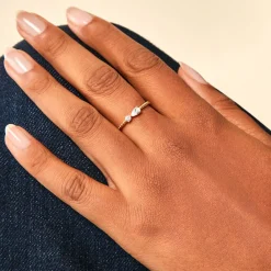Bague Scintillante Plaqué Or Jaune Oxyde De Zirconium|Marc Orian Best