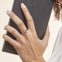 Bague Sculptural Or Blanc Diamant|Marc Orian New