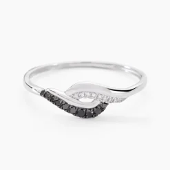 Bague Sculptural Or Blanc Diamant|Marc Orian New