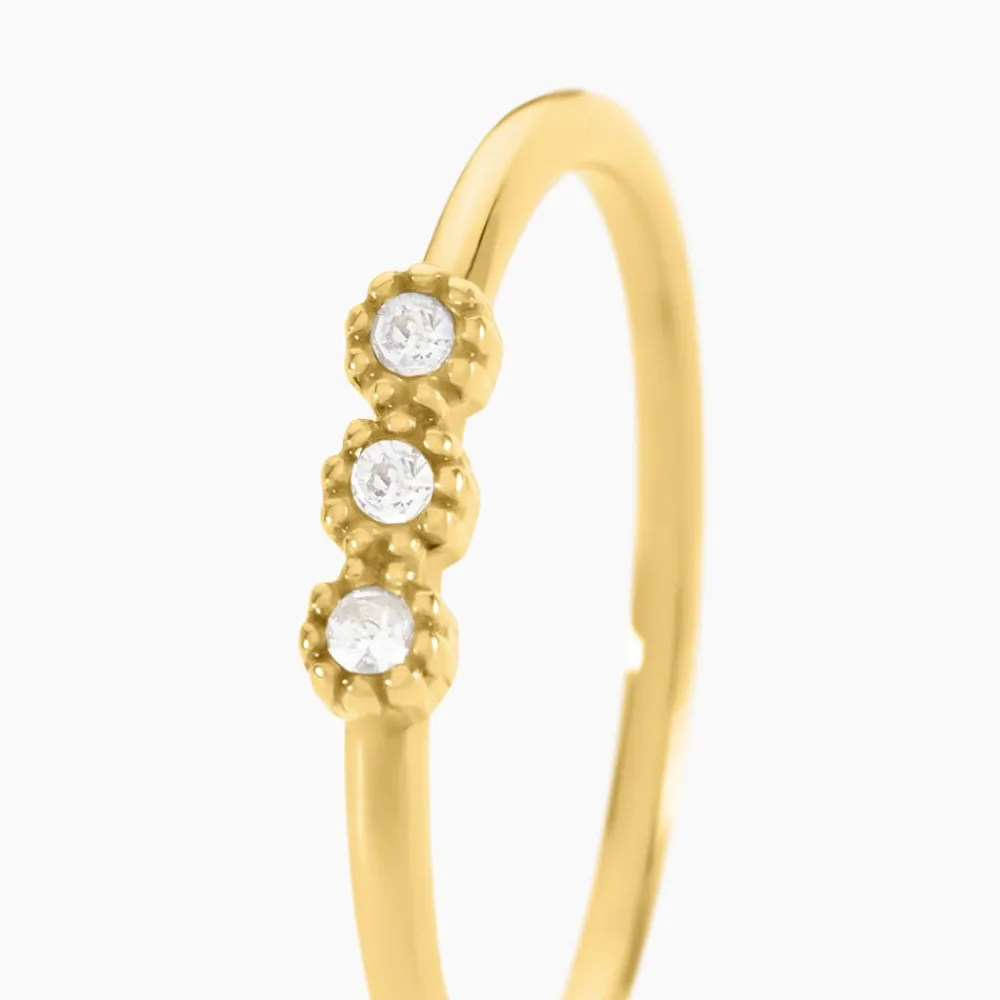Bague Sheima Acier Jaune Cristal|Marc Orian Sale