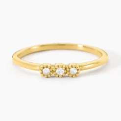 Bague Sheima Acier Jaune Cristal|Marc Orian Sale