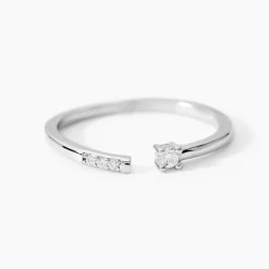 Bague Sherrie Argent Blanc Oxyde De Zirconium|Marc Orian Online