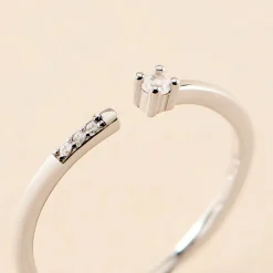 Bague Sherrie Argent Blanc Oxyde De Zirconium|Marc Orian Online
