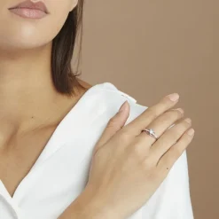 Bague Silucia Or Blanc Topaze Et Oxyde De Zirconium|Marc Orian Discount