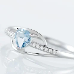 Bague Silucia Or Blanc Topaze Et Oxyde De Zirconium|Marc Orian Discount