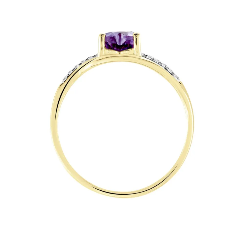 Bague Silucia Or Jaune Amethyste Et Oxyde De Zirconium|Marc Orian Hot