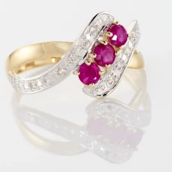 Bague Simma Or Jaune Diamant Et Rubis|Marc Orian