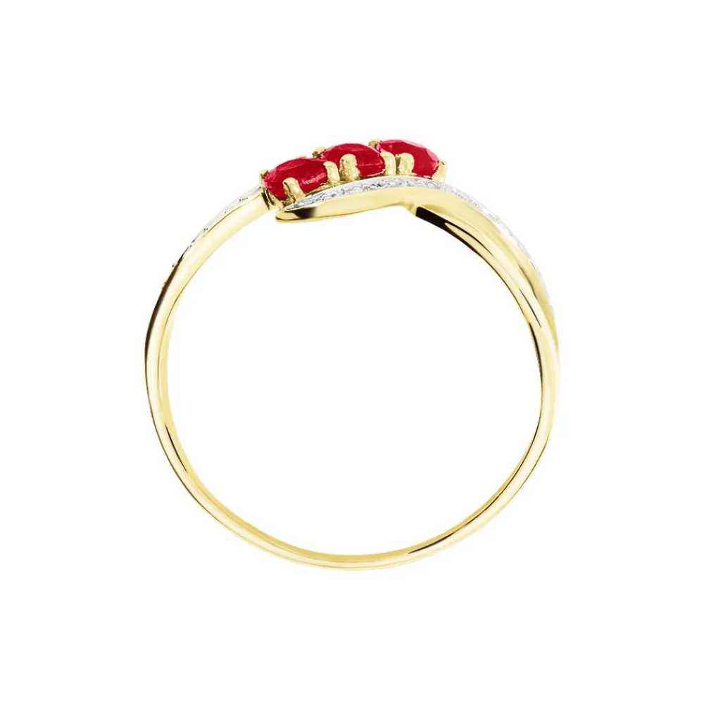 Bague Simma Or Jaune Diamant Et Rubis|Marc Orian