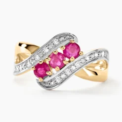 Bague Simma Or Jaune Diamant Et Rubis|Marc Orian