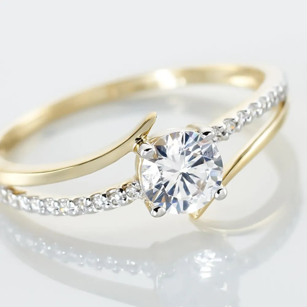 Bague Solitaire Abelia Or Jaune Oxyde De Zirconium|Marc Orian Hot