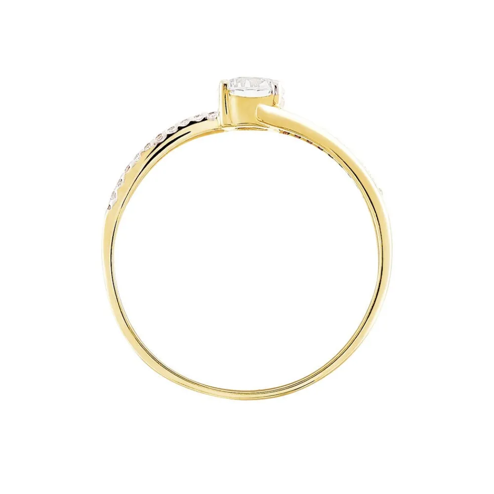 Bague Solitaire Abelia Or Jaune Oxyde De Zirconium|Marc Orian Hot
