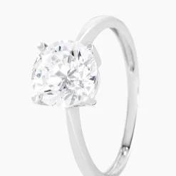 Bague Solitaire Abriel Or Blanc Oxyde De Zirconium