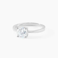 Bague Solitaire Abriel Or Blanc Oxyde De Zirconium|Marc Orian
