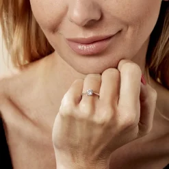 Bague Solitaire Abriel Or Blanc Oxyde De Zirconium|Marc Orian