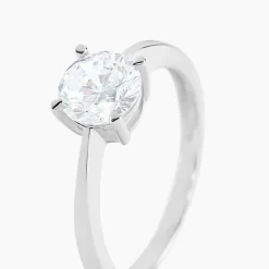 Bague Solitaire Abriel Or Blanc Oxyde De Zirconium|Marc Orian