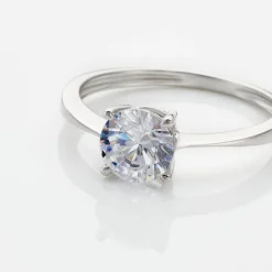 Bague Solitaire Abriel Or Blanc Oxyde De Zirconium|Marc Orian