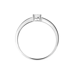 Bague Solitaire Abriel Or Blanc Oxyde De Zirconium|Marc Orian New