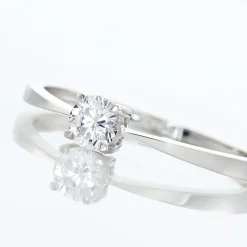 Bague Solitaire Abriel Or Blanc Oxyde De Zirconium|Marc Orian New