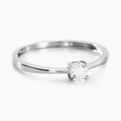 Bague Solitaire Abriel Or Blanc Oxyde De Zirconium|Marc Orian New