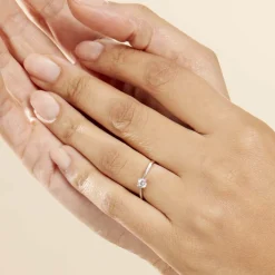 Bague Solitaire Abriel Or Blanc Oxyde De Zirconium|Marc Orian New