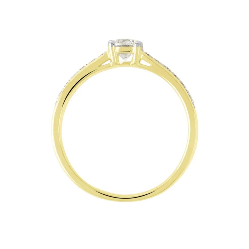 Bague Solitaire Accompagné Aramis Or Jaune Diamant Synthétique|Marc Orian Best