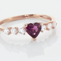 Bague Solitaire Accompagné Or Rose Samanta Rhodolite|Marc Orian Clearance