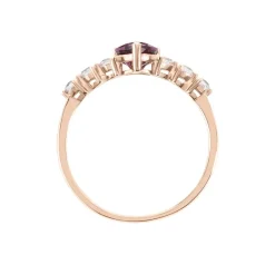 Bague Solitaire Accompagné Or Rose Samanta Rhodolite|Marc Orian Clearance