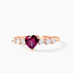 Bague Solitaire Accompagné Or Rose Samanta Rhodolite|Marc Orian Clearance