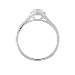 Bague Solitaire Accompagné Sosanna Or Blanc Diamant Synthétique|Marc Orian Outlet