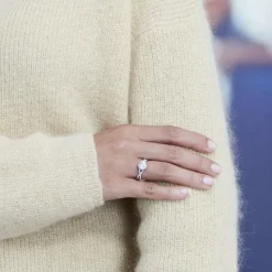 Bague Solitaire Alassane Or Blanc Oxyde De Zirconium|Marc Orian