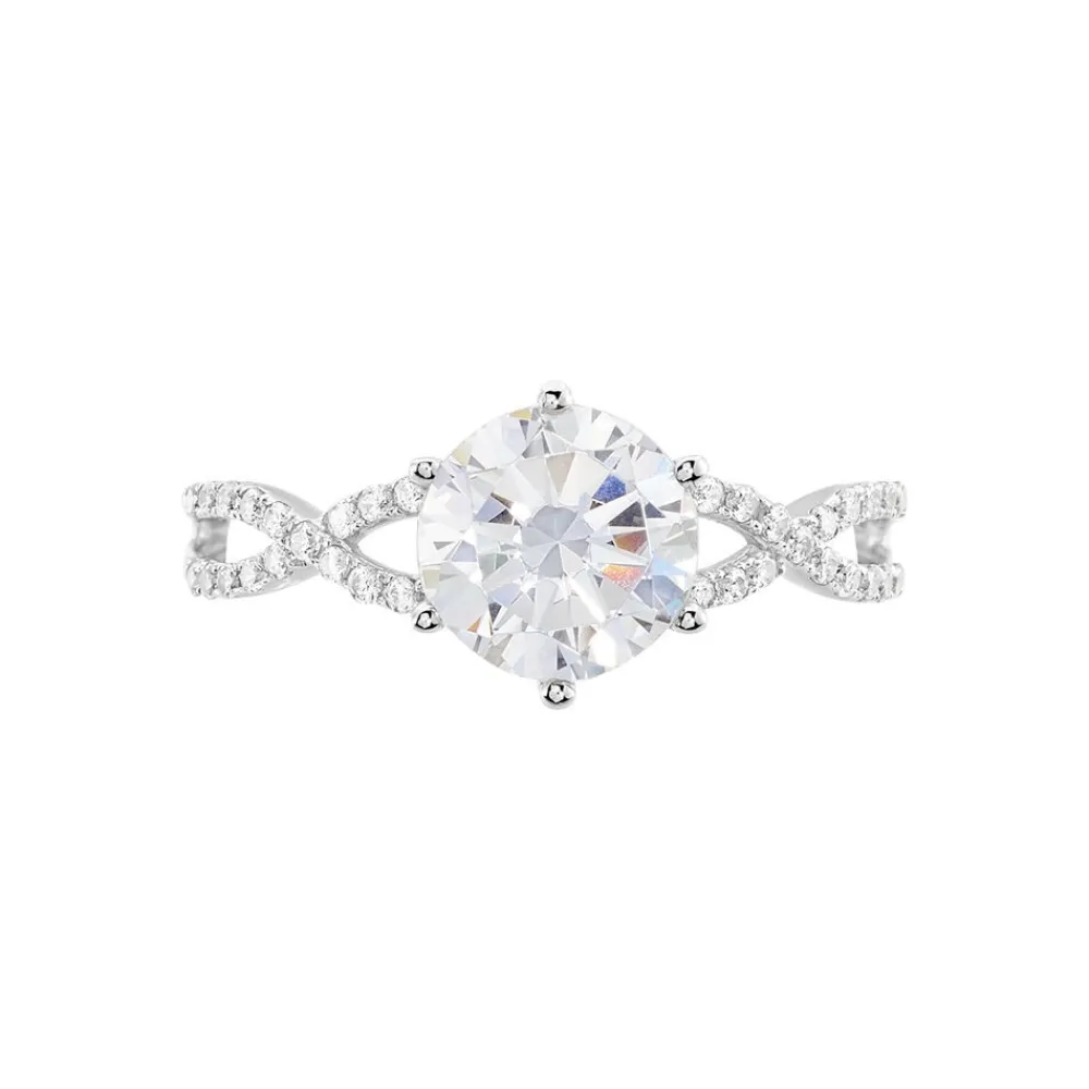 Bague Solitaire Alassane Or Blanc Oxyde De Zirconium|Marc Orian