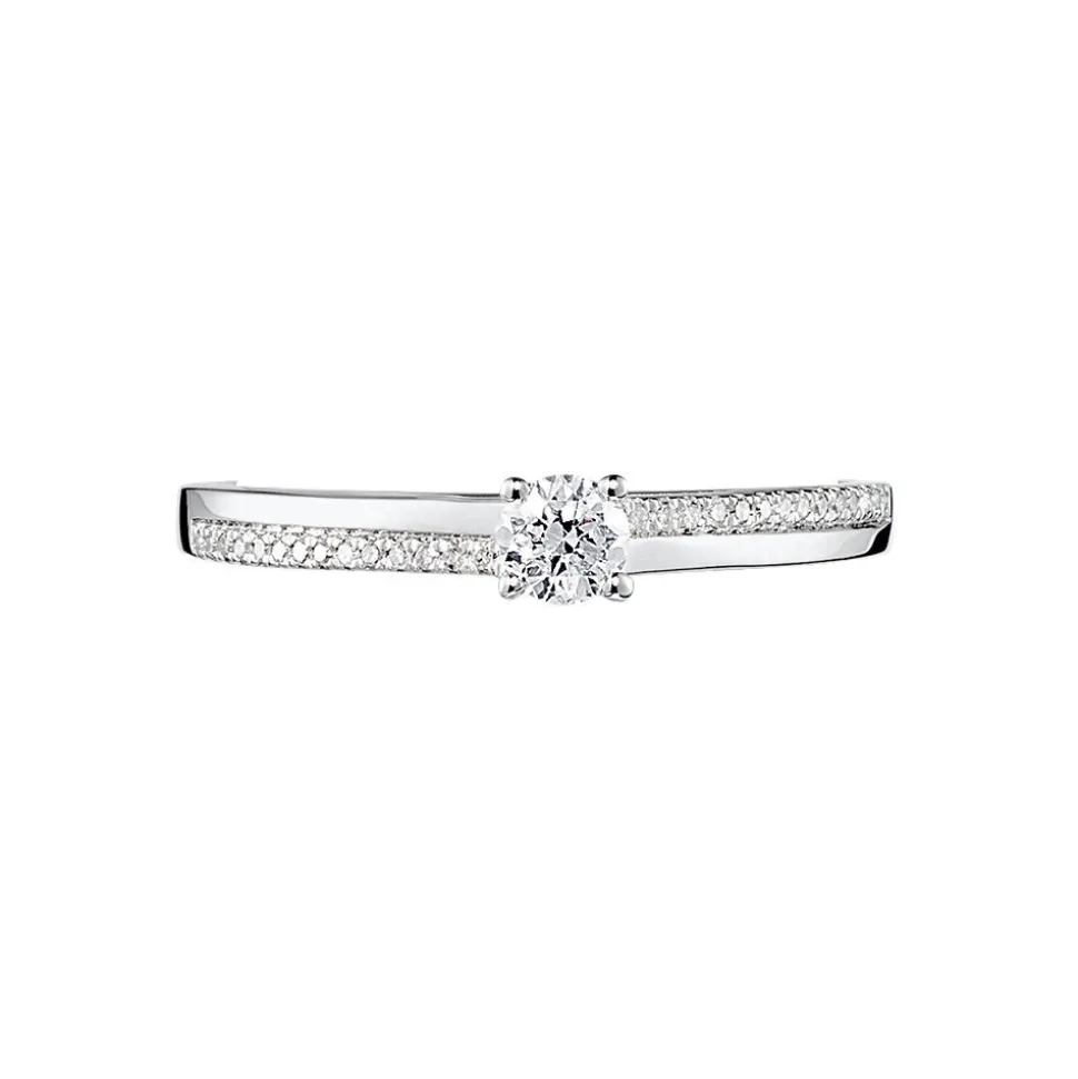 Bague Solitaire Alexandra Or Blanc Diamant