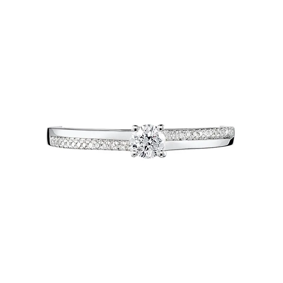 Bague Solitaire Alexandra Or Blanc Diamant