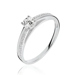 Bague Solitaire Alexandra Or Blanc Diamant