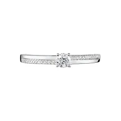 Bague Solitaire Alexandra Or Blanc Diamant
