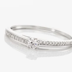 Bague Solitaire Alexandra Or Blanc Diamant|Marc Orian New